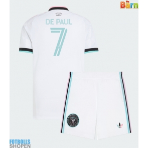 Billiga Inter Miami Rodrigo De Paul #7 Tredjeställ Barn 2026-27 Kortärmad (+ Korta byxor)